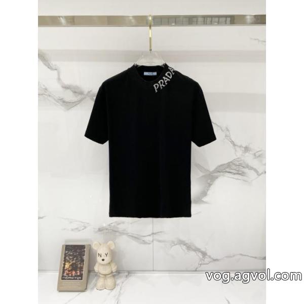 プラダ半袖Tシャツ激安 通販 専門店抜群な通気性 話題のブランド 今年人気定番