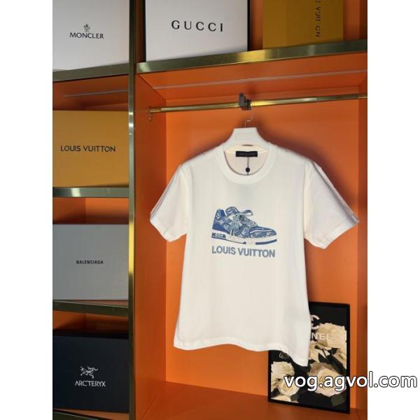 半袖TシャツLOUIS VUITTONブランド 偽物爆買い品質保証 海外限定 格安！    