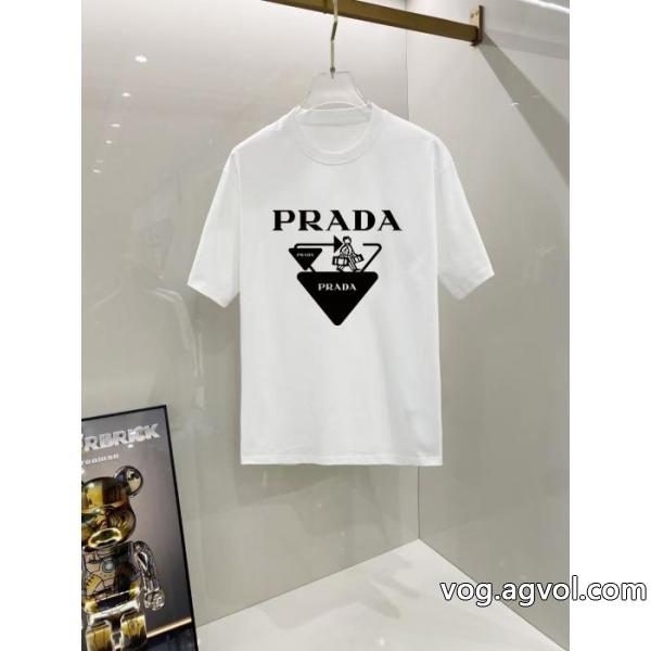 半袖Tシャツスーパー コピー 販売存在感が高い 新季度 着痩せ効果PRADA