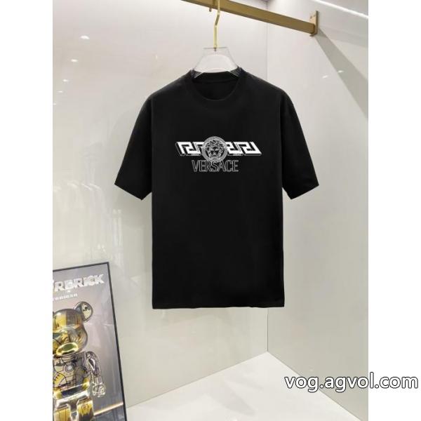 ポップ 即対応 新色入荷ブランド コピー 通販ヴェルサーチ半袖Tシャツ