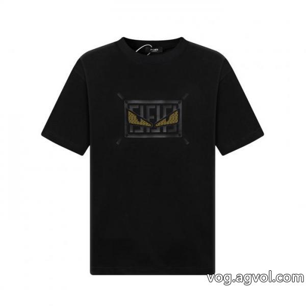 FENDI在庫確保済 上品カジュアルな雰囲気に 流行の注目ブランド半袖Tシャツ偽物 ブランド 激安