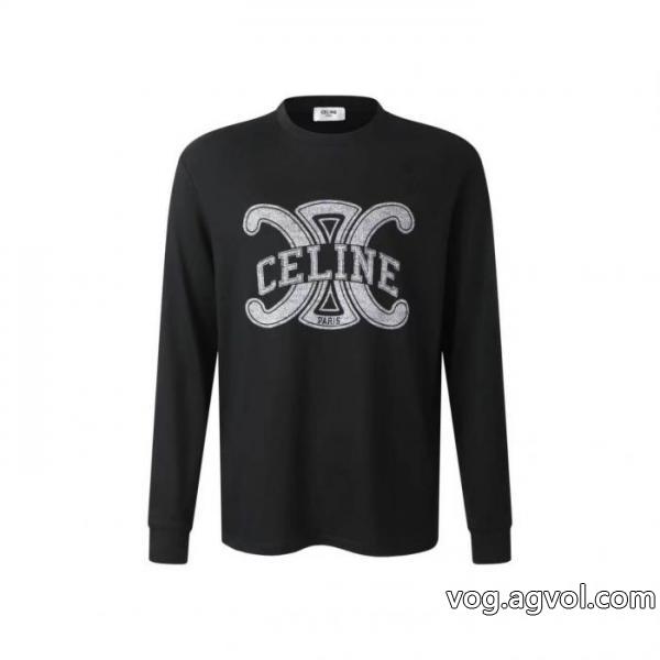激安 ブランド新作販売開始 今シーズン新作 大注目早い者勝ち長袖TシャツCELINE