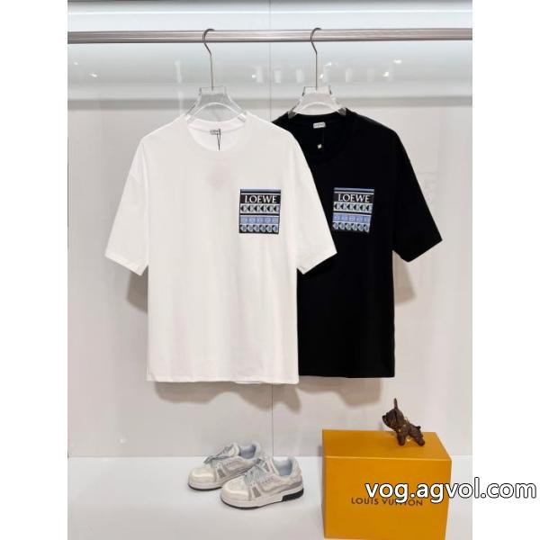 限定デザイン 安定した質感 限定セール品質保証半袖Tシャツロエベ激安 通販 専門