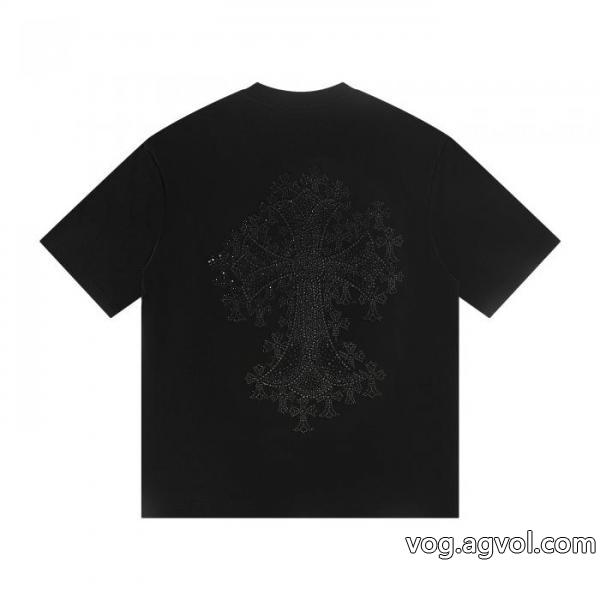 ブランド レプリカCHROME HEARTS在庫数限定 たくさん歩く日にも大活躍 韓国ファッション半袖Tシャツ