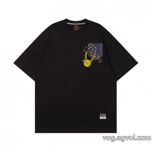 EVISUコピー ブランド 通販 安心半袖Tシャツ人気復活 2026最新作 今年流行りの新作アイテム