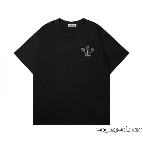 半袖Tシャツミュウミュウ高級感ある 落ち着いた感覚 高級感溢るブランド コピー 激安