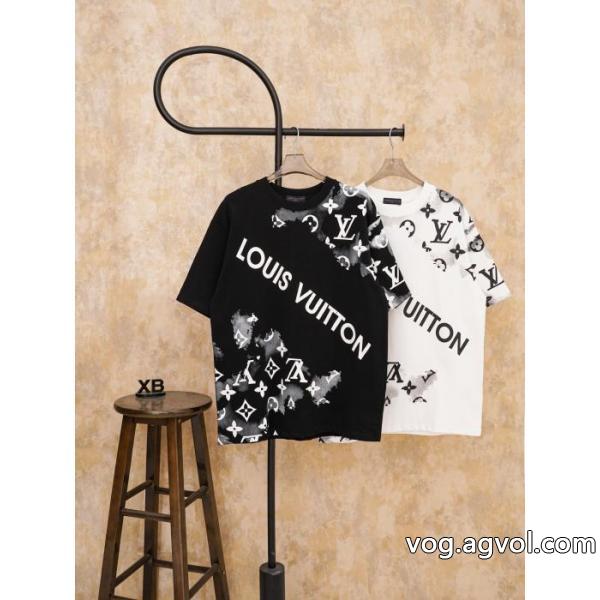 偽物 ブランドLOUIS VUITTON2026年人気満々のブランド デザイン性の高い 大人の色味 半袖Tシャツ