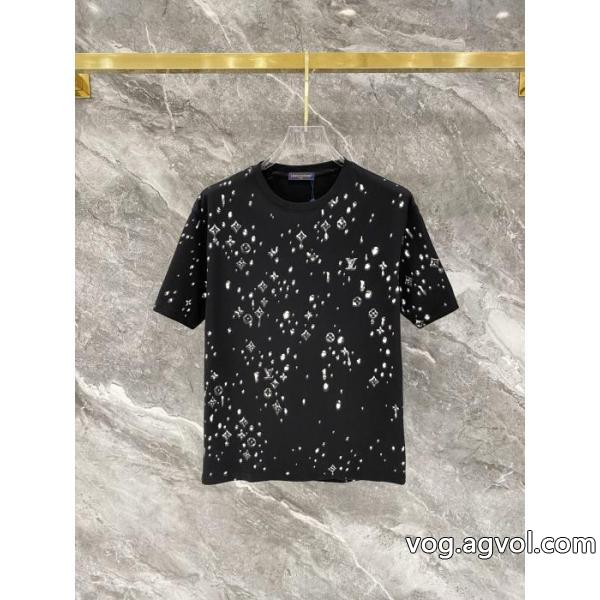 LOUIS VUITTONユニセックススタイル 海外直送 品質保証半袖Tシャツコピー ブランド 優良