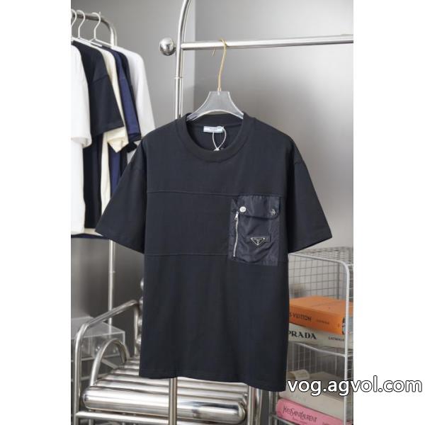 PRADA半袖Tシャツ2026季節限定 夏のコーデにぴったり ～希少   ブランド コピー