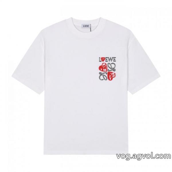 LOEWE最安値に挑戦 使えて可愛いデザイン 最終セール半袖Tシャツ激安 ブランド 通販