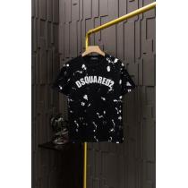 コピー 商品 ブランド最終価格 流行フォルム ロゴが美しい半袖TシャツDSQUARED2