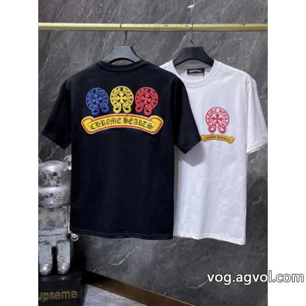 クロムハーツブランド アクセサリー 激安セレブ風  高級素材 人気定番半袖Tシャツ