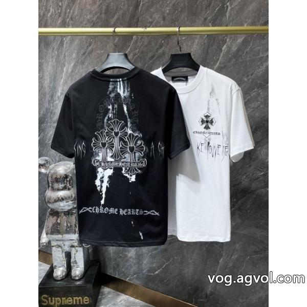激安 通販 専門ロゴが素敵 上品スタイル 新作売切れ続出半袖TシャツCHROME HEARTS
