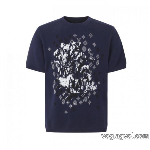 完売間近 通年使えるアイテム 今っぽいトレンド偽 ブランド 通販LOUIS VUITTON半袖Tシャツ