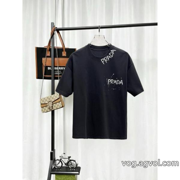 ブランド コピー s 級半袖TシャツPRADA高級感溢る 暖かな着心地 素敵デザイン未入荷ブランド