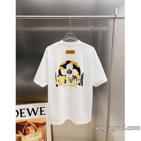 大人気ストリート お勧め 少数入荷偽 ブランド半袖TシャツLOUIS VUITTON