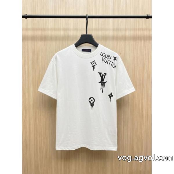 ブランド 偽物 通販話題の新作到着 上品でファッション 2026季人気定番半袖TシャツLOUIS VUITTON