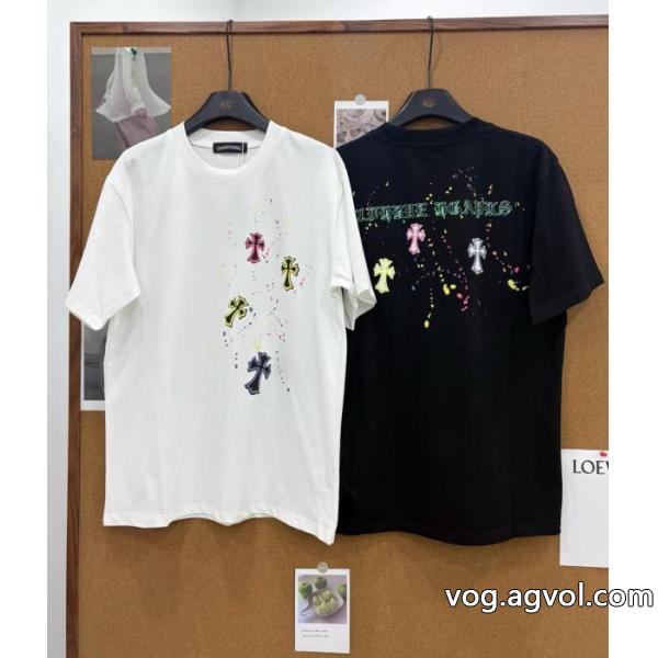 素敵な商品 激安大低価 新価格で登場CHROME HEARTSブランド コピー バック半袖Tシャツ