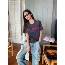 今年人気定番 今季はファション感漂う 涼しげな印象の半袖TシャツBALMAINブランド 偽物 激安 通販