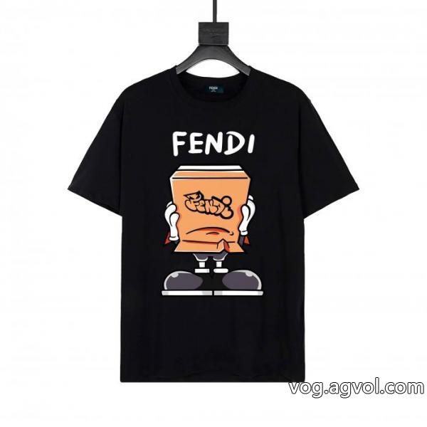 FENDI注目度UP！ 話題の新作到着 ハイグレード半袖Tシャツブランド 品 コピー