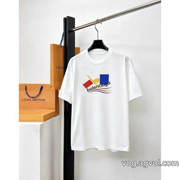 半袖Tシャツ偽 ブランド軽くて着心地がいい 新鮮ながら上品 COOLなデザインbalenciaga