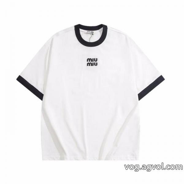 半袖TシャツMIUMIUブランド コピー 専門店機能性抜群 すぐお届け　2026新作 数量限定在庫限り