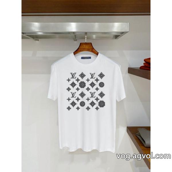 優しげ人気アイテム 夏に爆発的な人気 限定生産品激安 ブランド 通販LOUIS VUITTON半袖Tシャツ