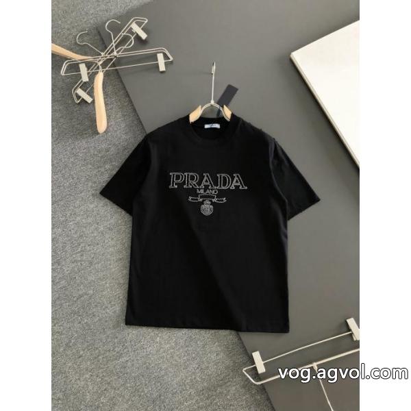 ブランド 激安半袖TシャツPRADASALEお得にGET 数に限りがある 爆発的人気