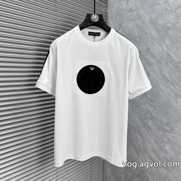 通販 ブランド超必須アイテム 自分らしく 優しい印象を与えてくれ半袖TシャツARMANI