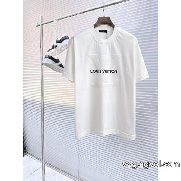 LOUIS VUITTON半袖Tシャツ偽物 ブランド ショップ男女共用 超安値で完売！？ カワイイ雰囲気