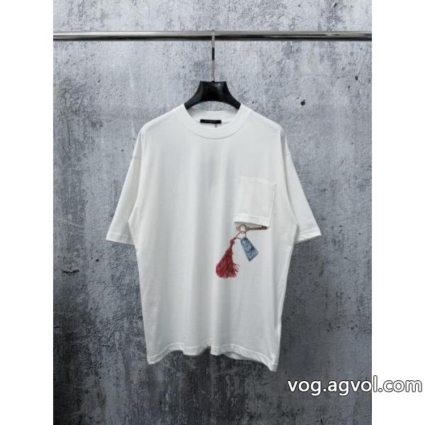 Tシャツルイ ヴィトンブランド 偽物 激安大人っぽいデザイン ムダな装飾を排したデザイン トレンド感溢れる.