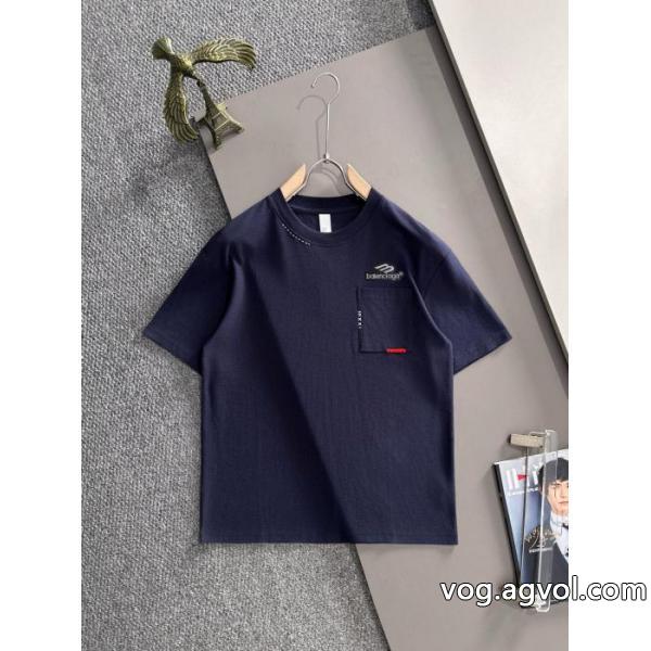 半袖Tシャツオーバーサイズ 首胸ロゴ 安定感がありスーパー コピー 安心balenciaga