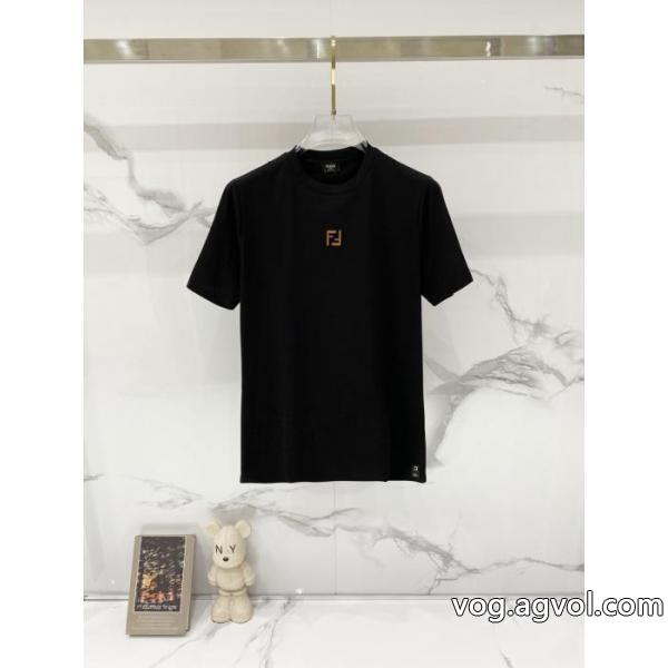 クール印象 人気定番低価 今季トレンド抜け感新品FENDI半袖Tシャツブランド 品 激安 通販