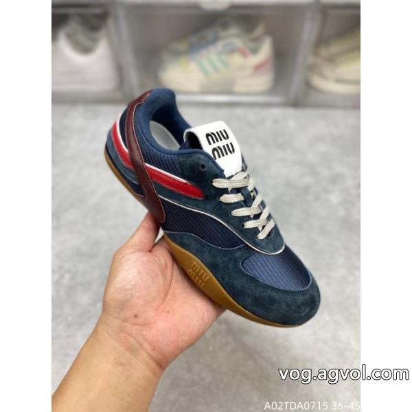 スニーカー最安値2026 大人気商品再入荷! 夏の大人カジュアルコピー ブランドミュウミュウ..
