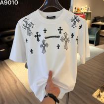半袖TシャツCHROME HEARTSブランド コピー 販売透け感の持つ涼しげな印象 海外大人気アイテム 男女共用