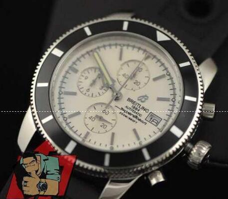 ラバーをモールド成型したブライトリング 腕時計 Breitling スーパーオーシャン腕時計 42mmボーイズサイズ　A23320 