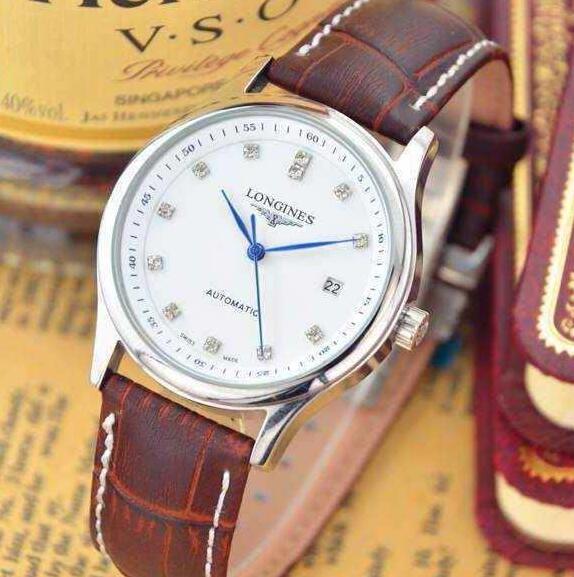 防水性能あるLONGINESロンジン フラッグシップ ステンレスバンド　日付表示自動巻腕時計 メンズ l47744276