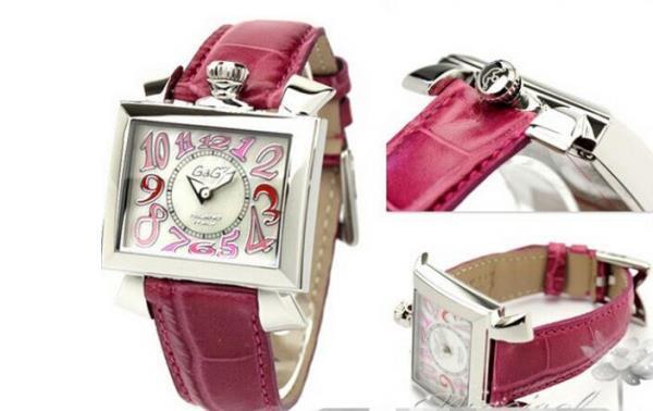 アラビア数字　ガガミラノ GaGa MILANO ナポレオーネ40MM  6031.2　腕時計　角形クオーツモデル