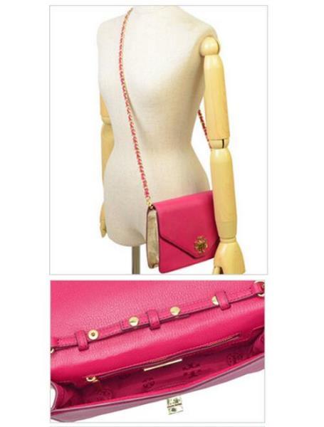 活躍するTORYBURCHトリーバーチバッグ コピー 斜めがけカーネーションレッド&times;ゴールド 上品上質なバッグ