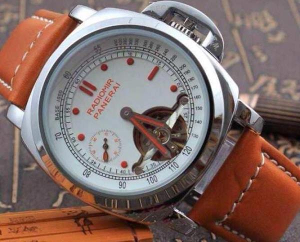 高級感PANERAI パネライ トゥールビヨン 防水機能も付いている3針クロノグラフ 機械式男性用腕時計 
