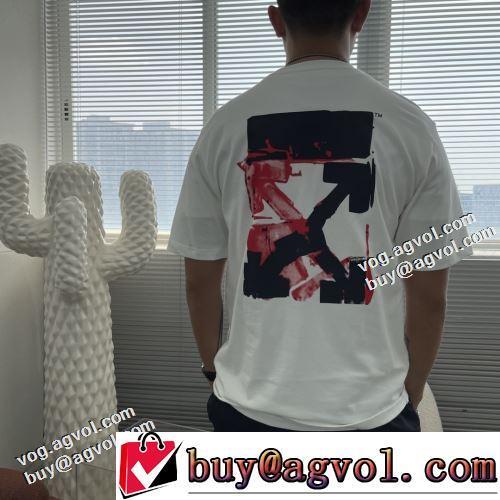 大人気再登場 2色可選 OFF-WHITE オフホワイトスーパーコピー お洒落に魅せる 着回し度抜群 2022新作 半袖Tシャツ