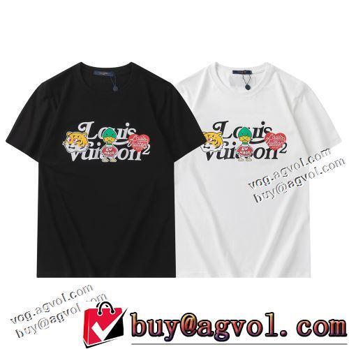 2022春夏 2色可選 ルイ ヴィトンブランド コピー スタイリッシュな印象 半袖Tシャツ 自然な肌触り 柔らかい手触り