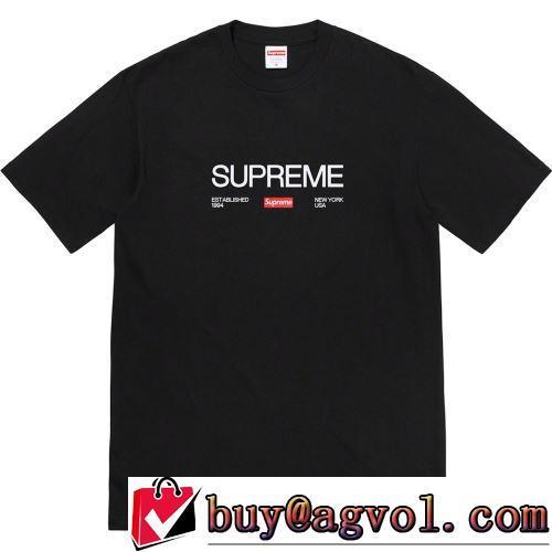4色可選 高評価の人気品 Supreme 21FW Est. 1994 Tee 半袖Tシャツ ラウンドネック 乾きやすい 自然な肌触り 2022春夏 シュプリーム偽物ブランド 柔らかい手触り