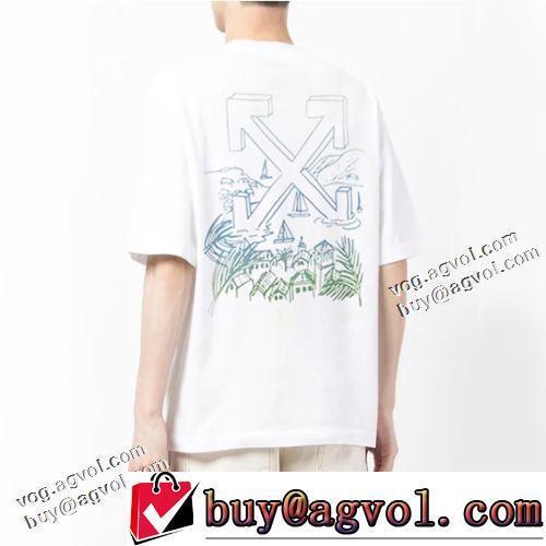 OFF-WHITE オフホワイトブランド コピー 男女兼用 2022春夏 おすすめ/オススメ 半袖Tシャツ ラックスした雰囲気 気軽にカジュアルに使える