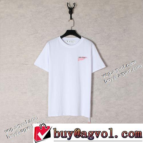 2022春夏 ラウンドネック 半袖Tシャツ ラックスした雰囲気 レジャー 快適な着心地 OFF-WHITE オフホワイトスーパーコピー 激安