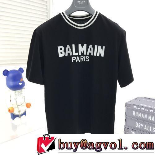 着回し度抜群 デザイン性の高い バルマンスーパーコピー 激安 2色可選 カジュアル 半袖Tシャツ ラックスした雰囲気 2022春夏