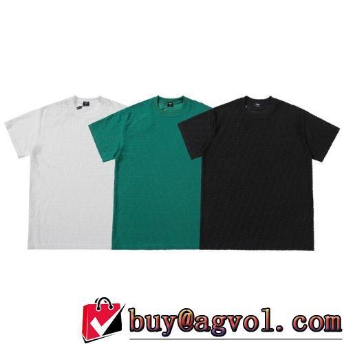 半袖Tシャツ ファション性の高い 2022春夏 3色可選 通気性に優れた シンプル フェンディブランド 偽物 通販 男女兼用