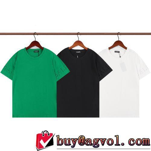 半袖Tシャツ 大人のセンスを感じさせる ラックスした雰囲気 2022春夏 吸汗性に優れ 3色可選 バルマンスーパーコピー 激安