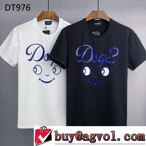 半袖Tシャツ ずっと人気♪ 2色可選 プリント ディースクエアードブランド コピー 高品質 2022新作 デザイン性の高い