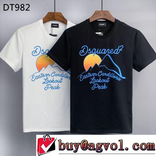 半袖Tシャツ 2色可選 通気性に優れた 大人気再登場 収縮性のある ディースクエアードコピーブランド 2022新作